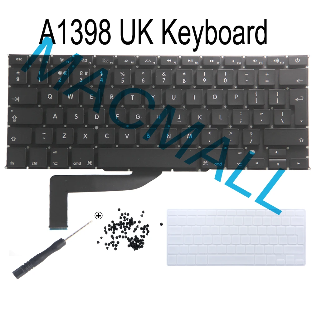 Новинка для Macbook Pro Retina 15 &quotA1398 сменная английская клавиатура + крышка клавиатуры