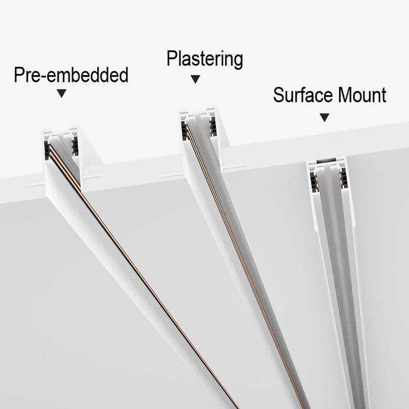 Новинка 2025 года 48 В 4 провода белая магнитная дорожка встроенная поверхность