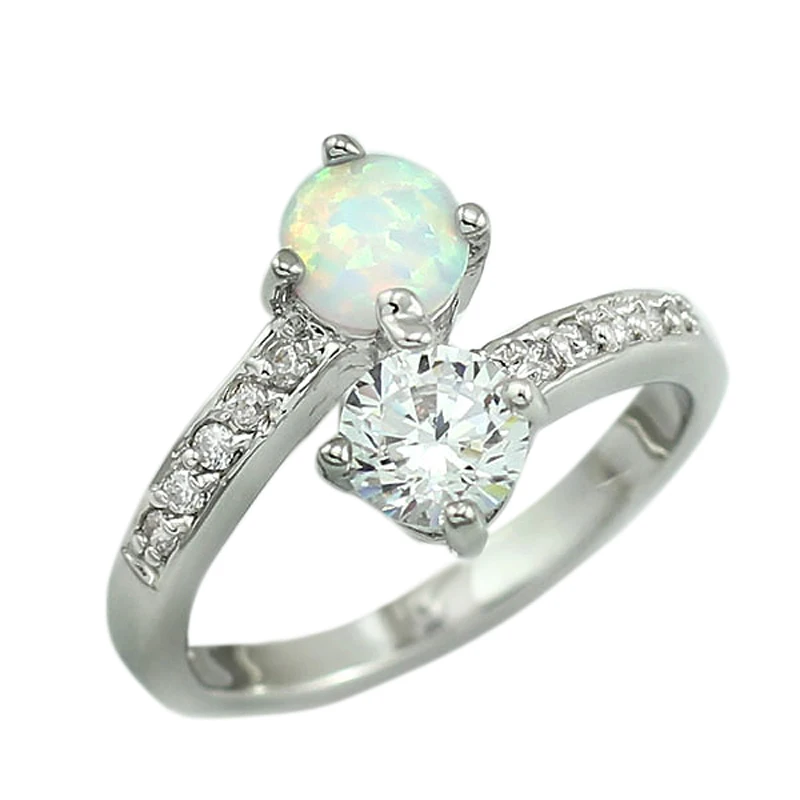 Белый огненный опал женское модное Ювелирное кольцо размер 7 8 34W | Украшения и