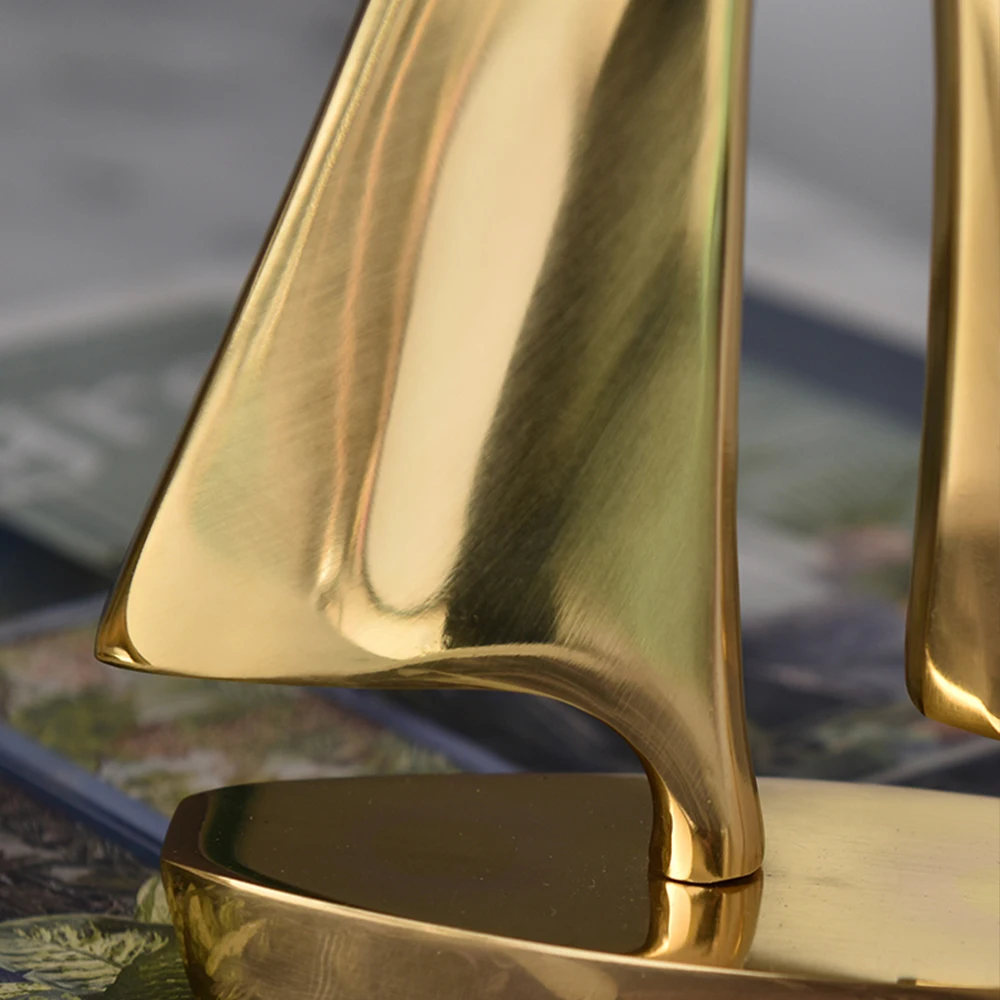 Роскошный латунный золотой садовый декор лодка из чистой меди распродажа