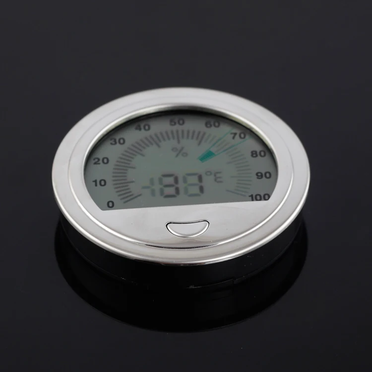 Круглый гигрометр для сигары карманный пластиковый электронный ультралегкий