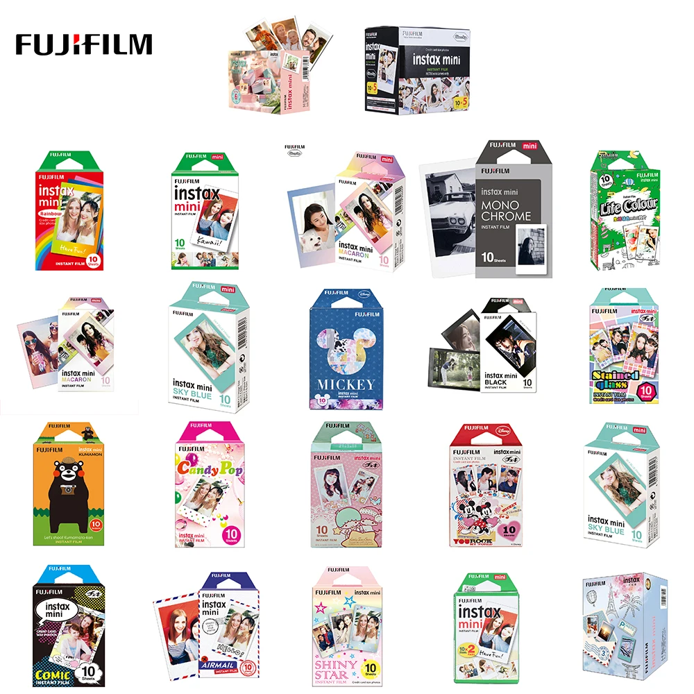 Оригинальная фотобумага Fujifilm Instax Mini 8 9 10 60 шт. цветная для Fuji 7s 50s 50i 90 25 70