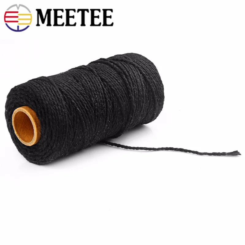 Meetee 1 шт. двойной многожильный Хлопок Веревка DIY Одежда пакетный браслет