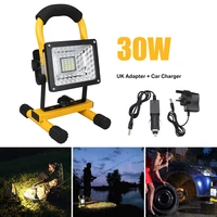 30w led portable rechargeable floodlight waterproof spotlight battery powered searchlight outdoor work lamp camping