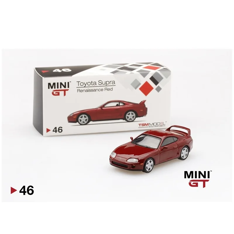 MINI GT 1:64 Toyota Supra (JZA80) суперкрасная модель автомобиля под давлением|Наземный