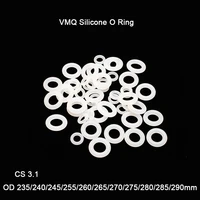 5pcslot white vmq silicone o ring gasket rubber washer cs 3 1mm od 235mm290mm food grade silicon o ring gasket rubber o ring