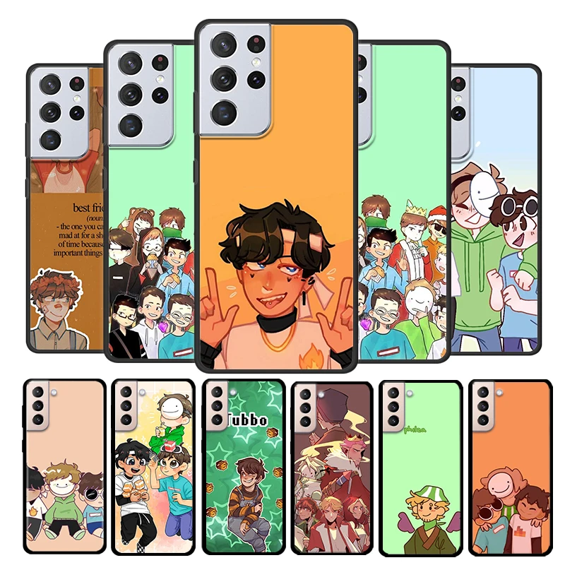 

Cute Cartoon Dream Smp for Samsung Galaxy S21 S20 FE Ultra Plus S10 S9 S8 S7 S6 Edge 5G Silicone Black Soft Phone Case