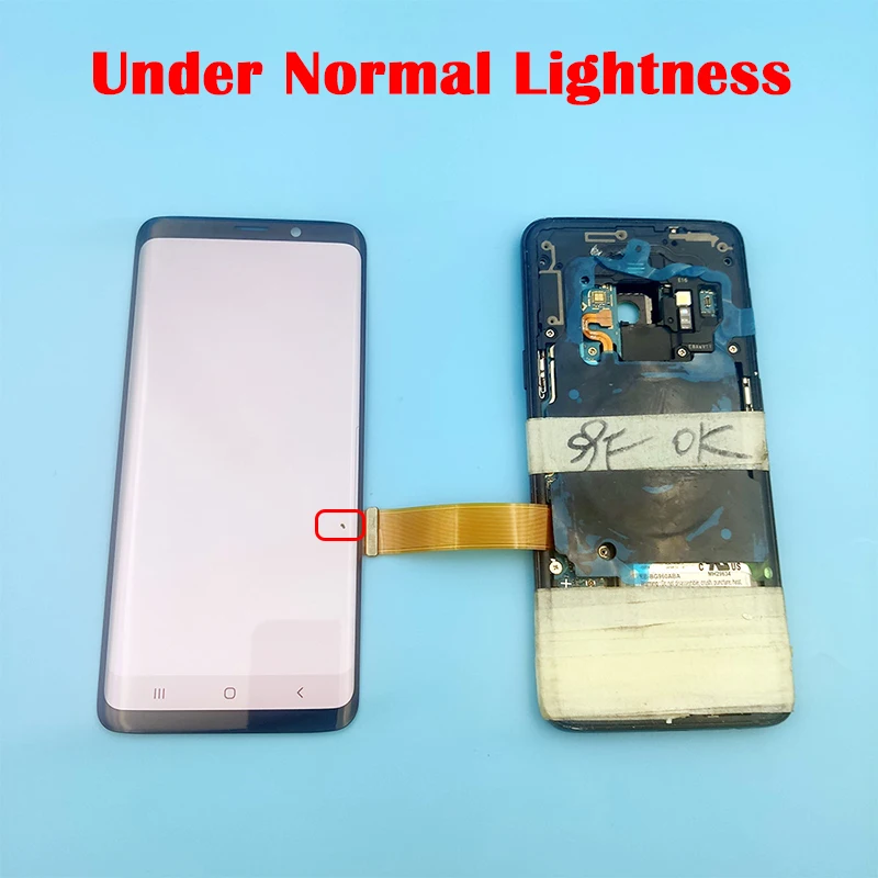 AMOLED Замена для SAMSUNG Galaxy S9 G960 S9+ G965F ЖК сенсорный экран дигитайзер с рамкой дисплей+ маленькое пятно