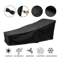 190t polyester cloth chaise lounge cover waterproof lounge chair recliner protective cover for outdoor courtyard garden patio