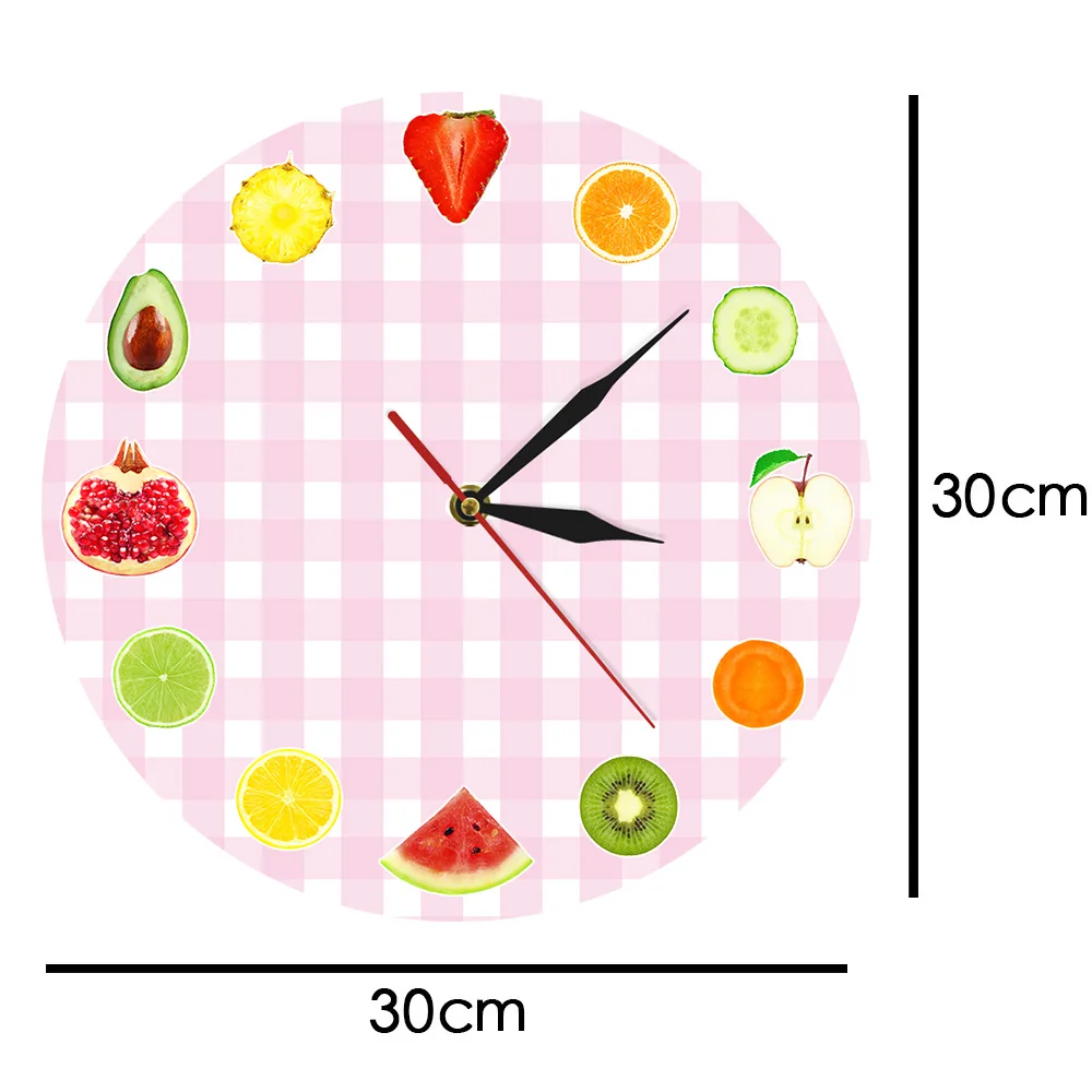 12 различных видов настенные часы в виде фруктового дерева свежие фрукты ломтик