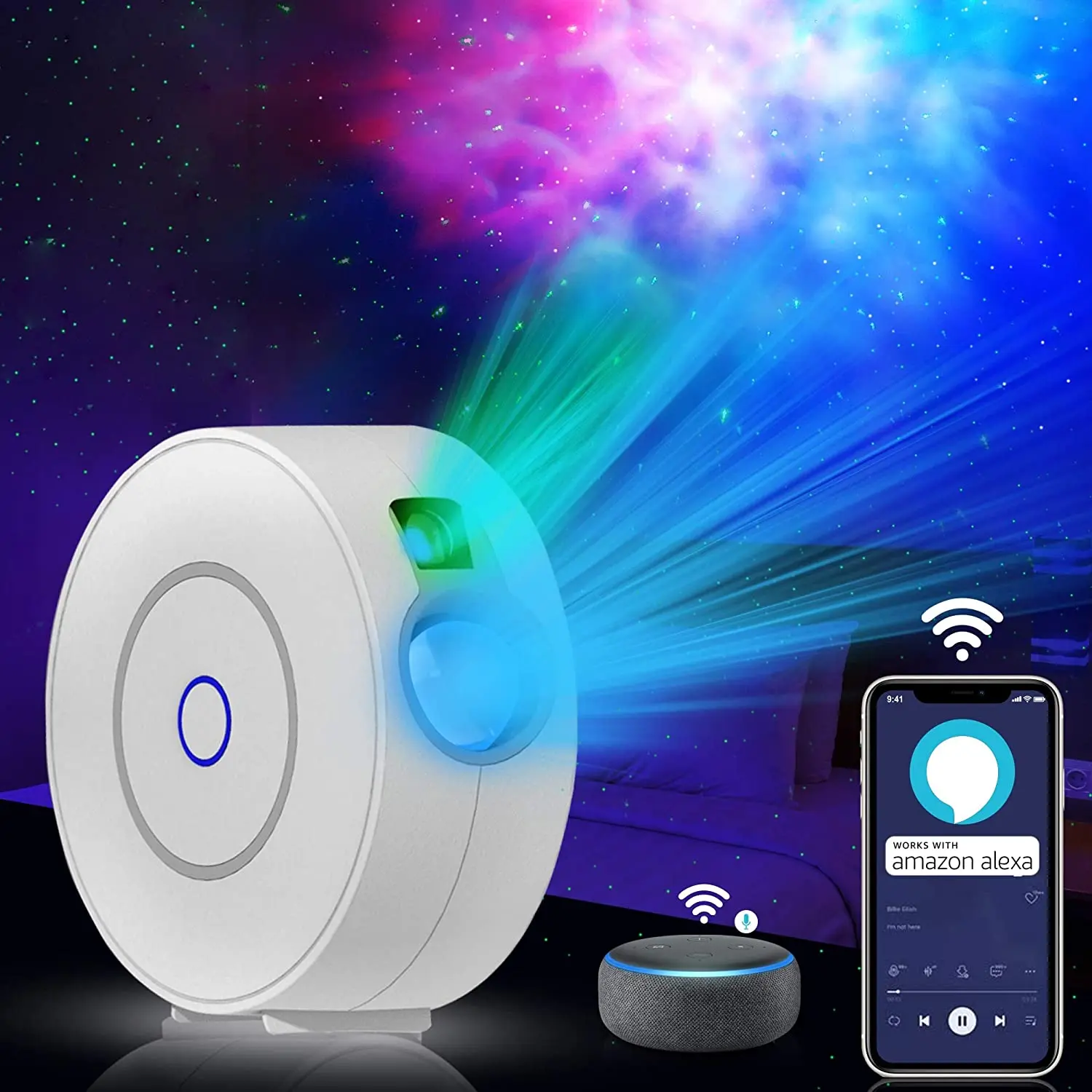 Галактический проектор светильник Tuya Smart Life умный Звездный работает с