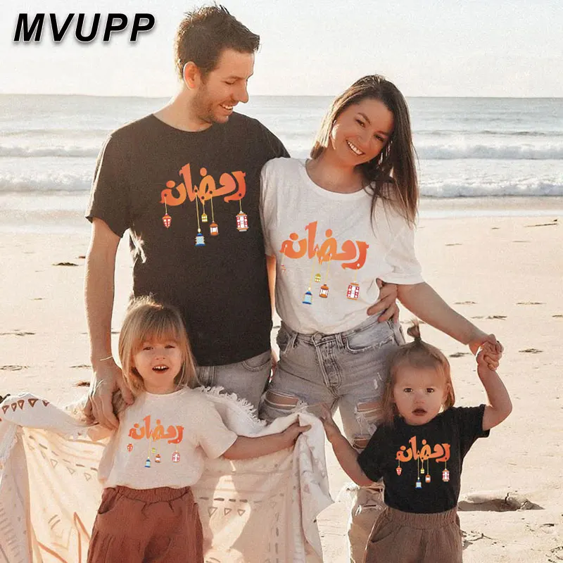 

MVUPP 2020 summer baby boy girl Family look Matching T-shirt mommy and me mother and daughter outfits Cotton Tops print clothes