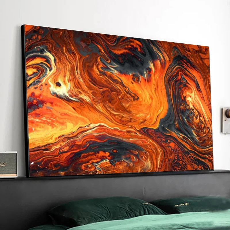 

Abstract Marble Pattern Colorful Canvas Painting Wall Art Volcanic Lava Posters And Prints For Living Room Modern Home Decor