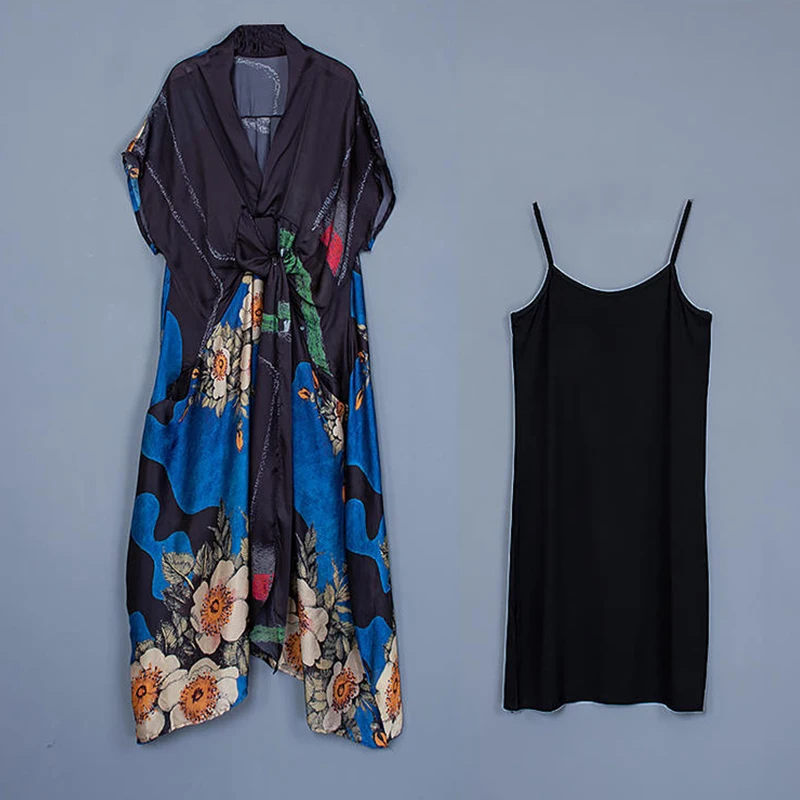 

Chiffon Summer Dress Women Elegant Fashion Plus Size 2021 Lady Beach Bohemian Long Floral Print Oversized Party Dresses 4xl