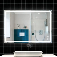 depuley vanity mirror with light 69x90 80x103cm dimmable touch led lighting for bathroom hair salon waterproof and anti fog