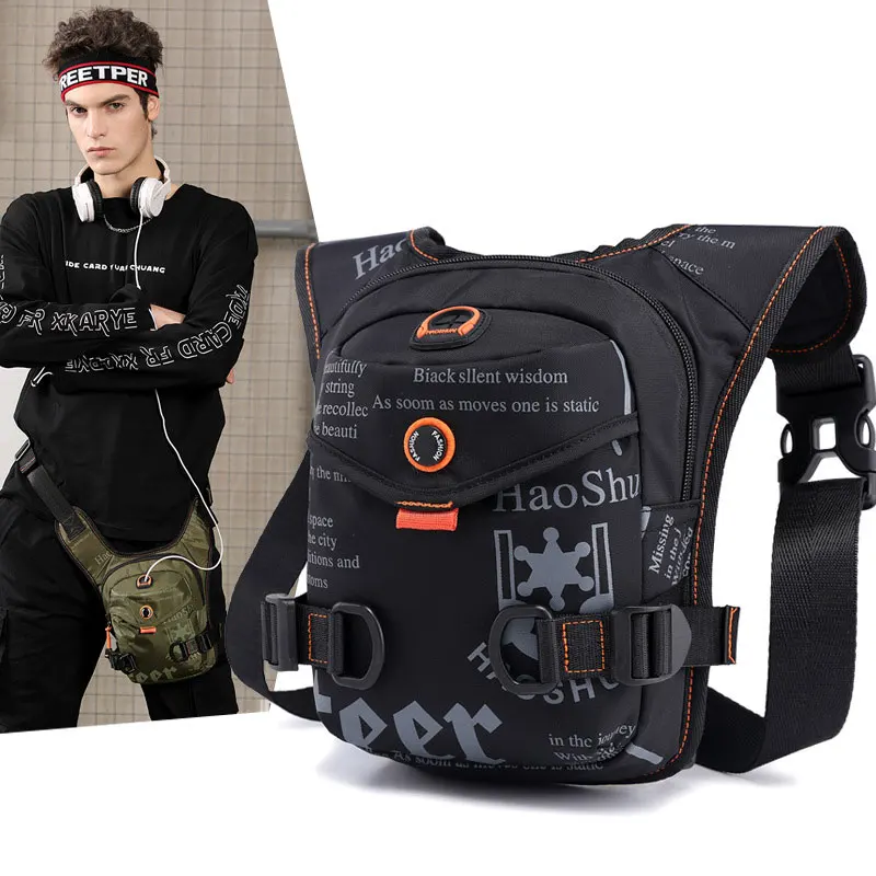 

Waterproof Nylon Drop Leg Bag Men Waist Bag Fanny Pack Thigh Hip Bum Belt Military travel Multi-purpose Crossbody Shoulder Bags