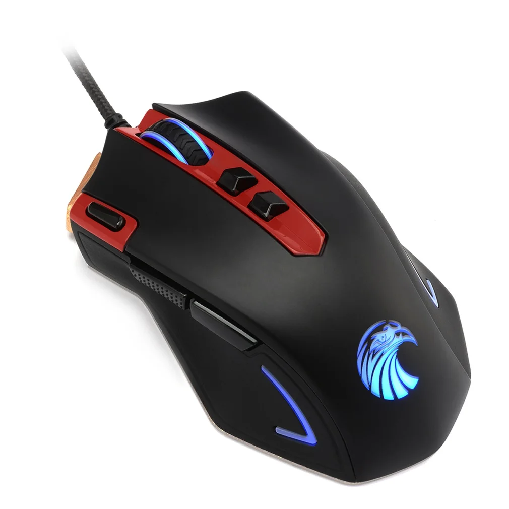 Игровая оптическая программируемая компьютерная мышь с металлическим