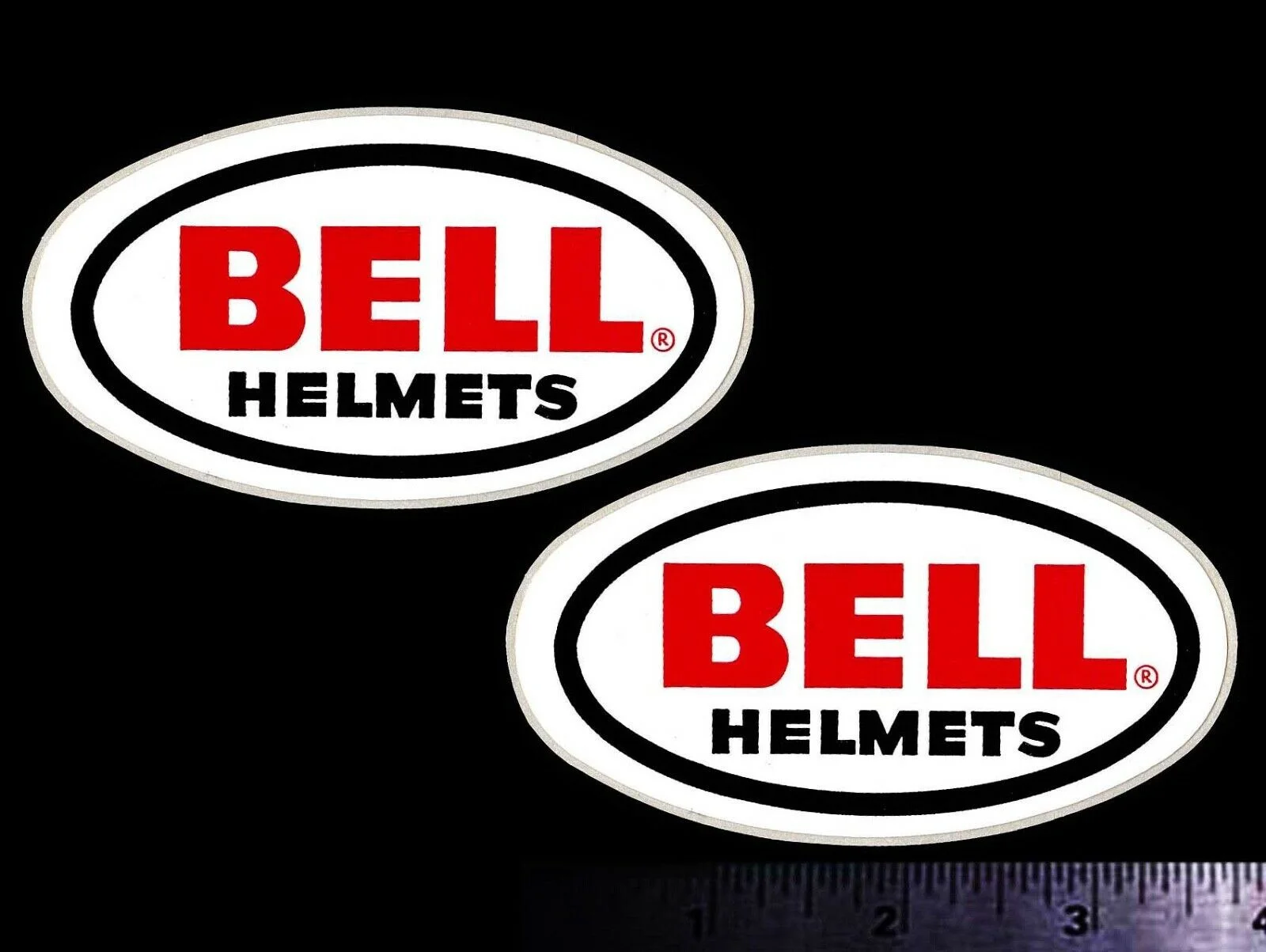 

For x2 BELL HELMETS Original Vintage 1970's Racing Decals/Stickers