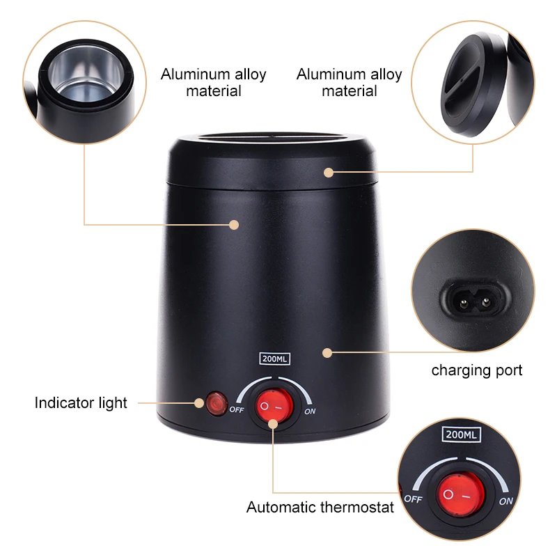 Воск нагреватель эпилятор депиляция воск теплее Melter 200CC Воском Набор Calentador de cera