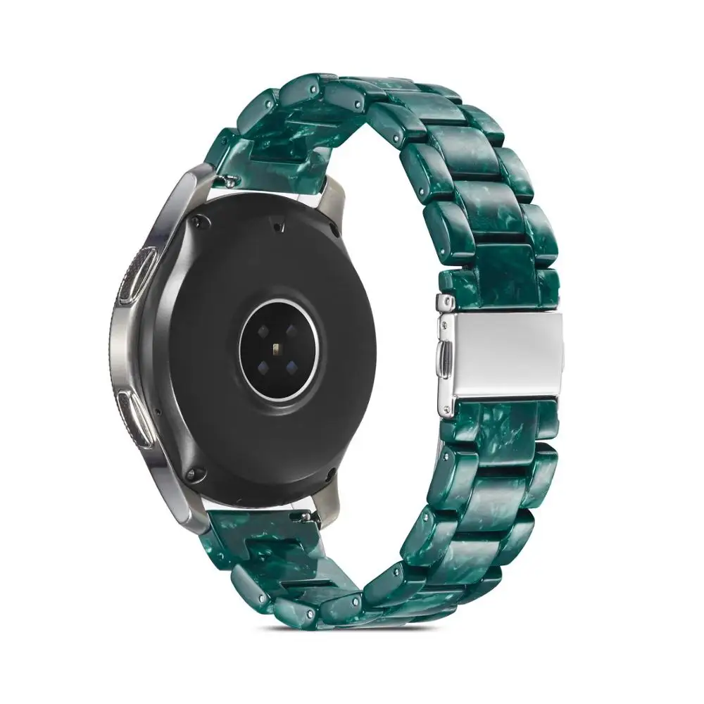 dark green 20 мм 22 мм ремешок для часов из смолы для samsung galaxy gear s3 ремешок из нержавеющей стали Пряжка galaxy 46 мм huawei gt ремешок для часов - Цвет ремешка: dark green