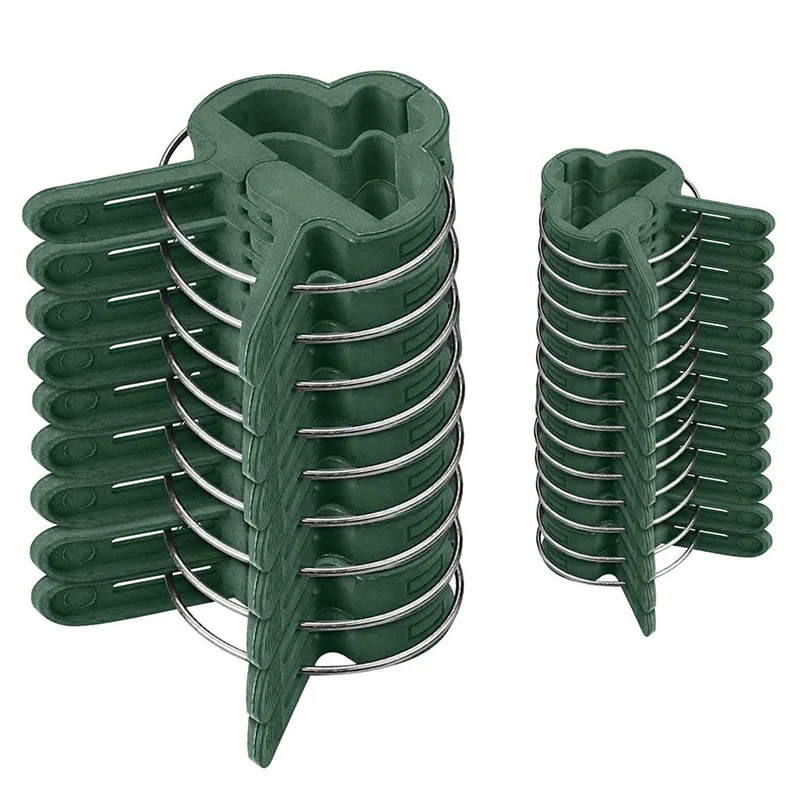 

100 Plant Clips Plant Clips Plant Holders Plant Binders Climbing Aids in 2 Sizes (40 Large + 60 Small)