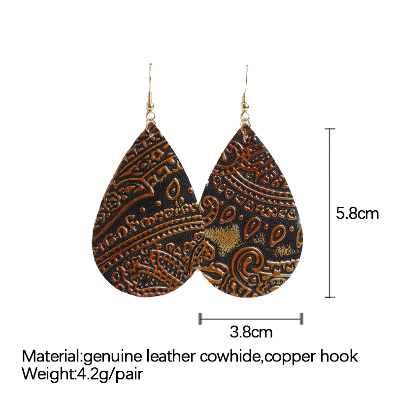 Cpop красные каплевидные серьги из натуральной кожи для женщин модные Эффектные в