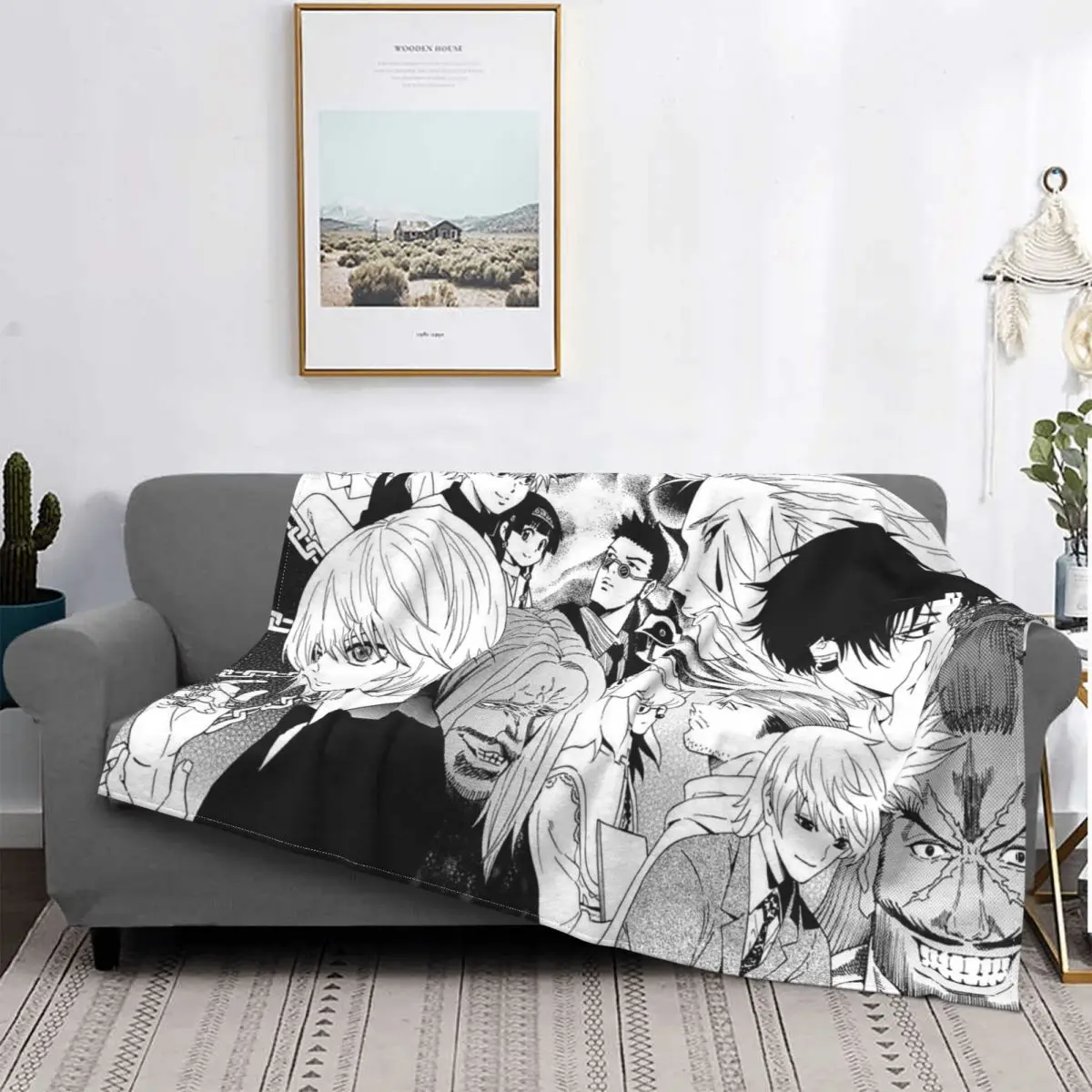 

Hunter X Hunter Anime Blanket Fleece Summer Manga Japan Killua Zoldyck Throw Blanket for Bedding Travel Bedding Throw