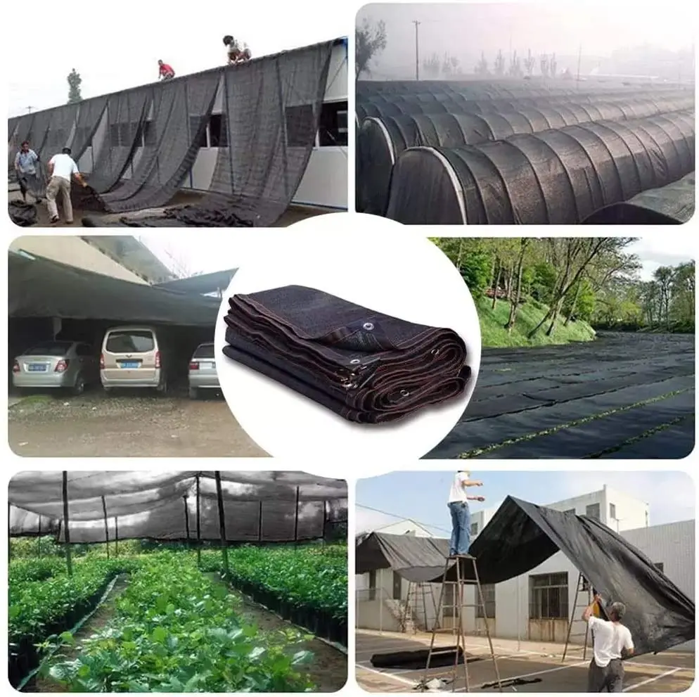 8pin 80% затенение открытый садовая сетка от солнца УФ-Защита черный козырек сеток