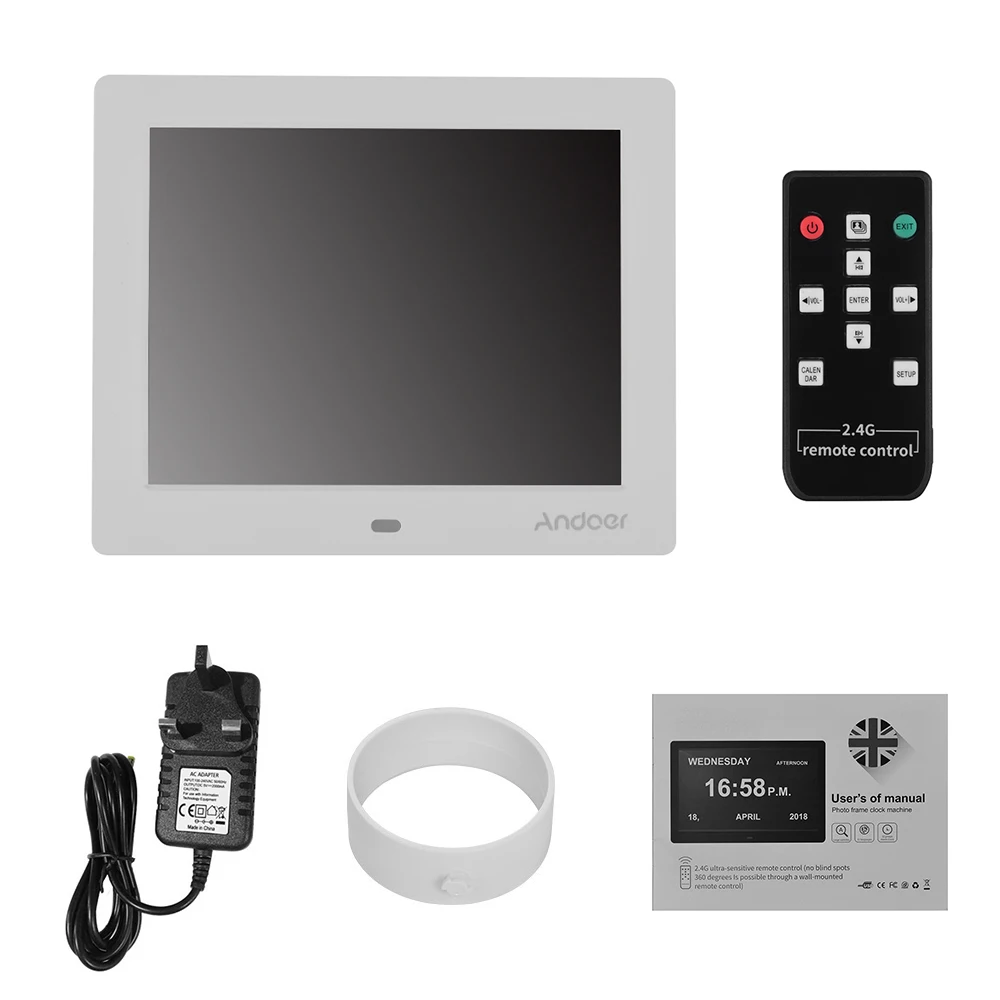 Andoer 8 &quotЦифровая фоторамка светодиодный фотоальбом 2 4G дистанционное управление