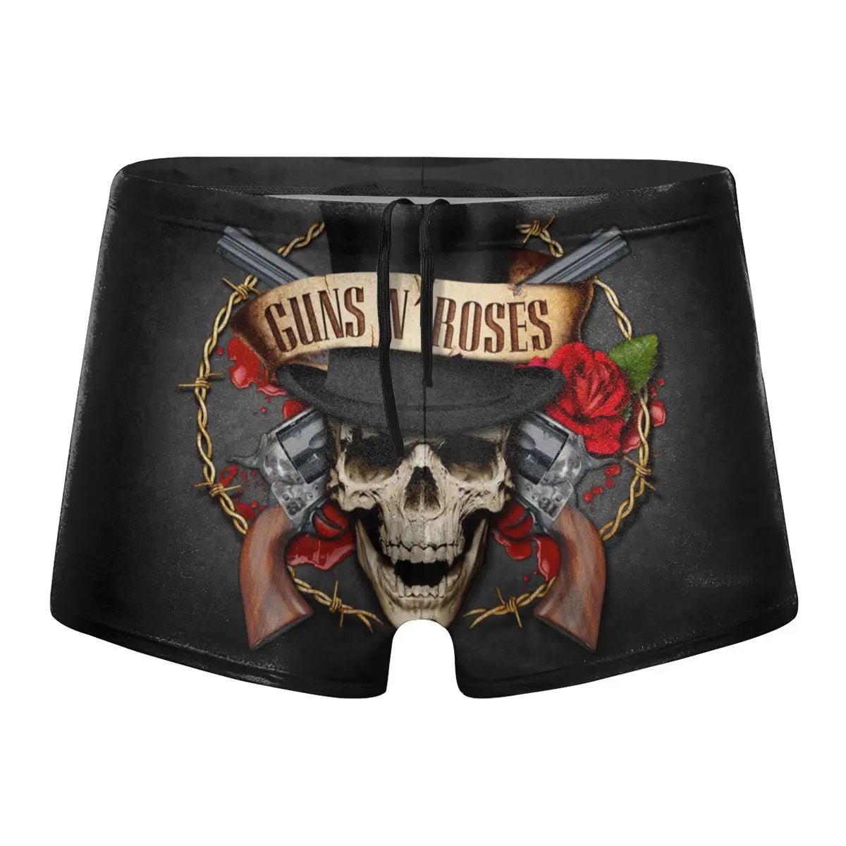 

Gun N Rose Summer Adult Trunks Men Swim Trunks Male Printing Boxer Swim Shorts Beach Surf Swimsuit Elastic Bathing Suit Swimwear