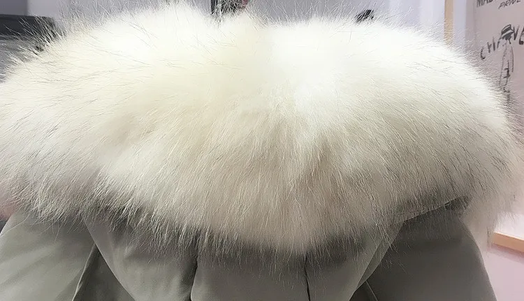 TopFurMall) зимние женские парки пуховики куртки Толстовка с мехом енота Дамский Плащ шаль Верхняя одежда Пальто LF9184