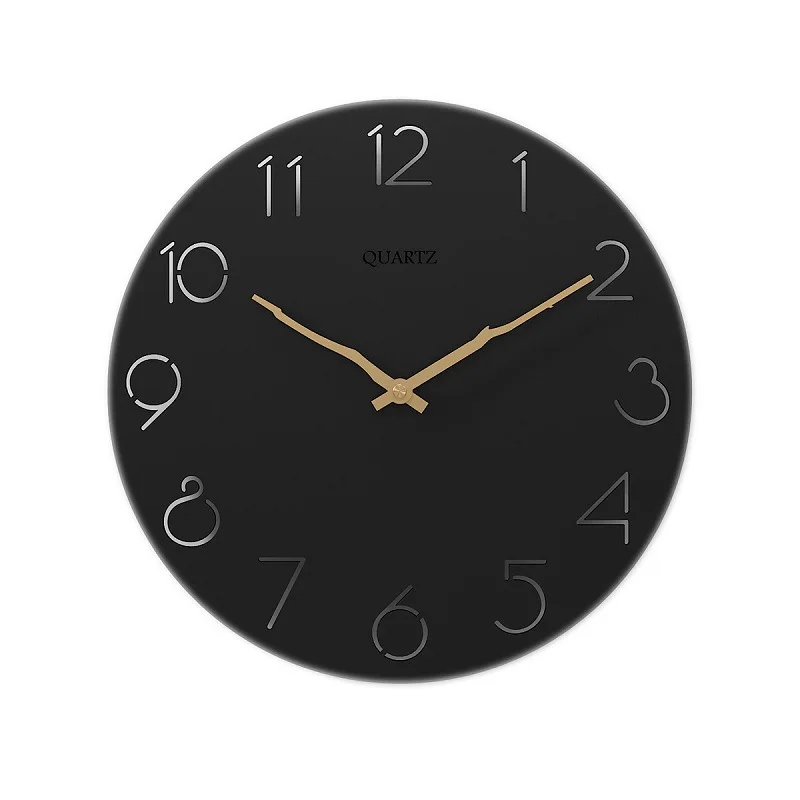 Wooden wall clock modern creative round 30cm simple silent fashion clocks home decor | Дом и сад