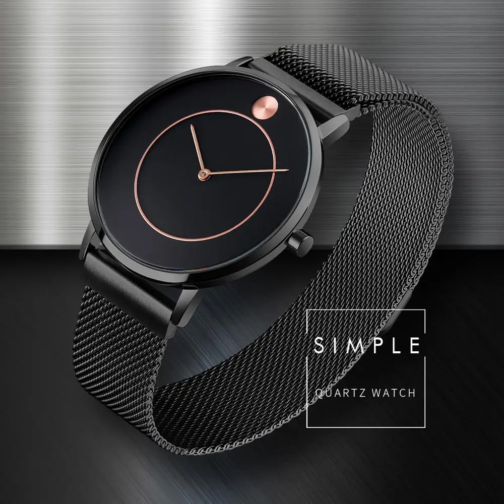 

SKMEI Fashion Mens Watches Top Brand Luxury Quartz Watch Men Casual Slim Mesh Steel Waterproof Sport Watch Relogio Masculino