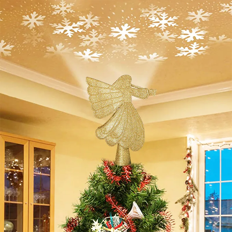 

Светодиодная проекционная лампа, вращающаяся 3d-подвесная лампа для украшения рождественской елки, снежной бури