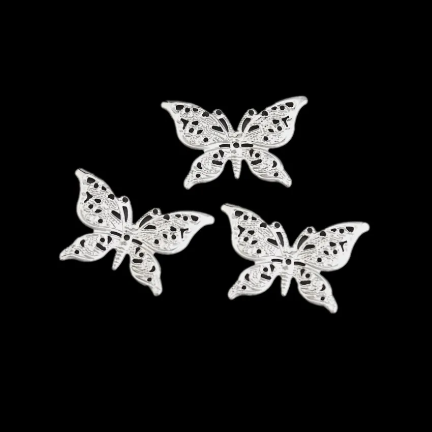 10 шт. ажурные бабочки застежки Металлические ремесла подарочные украшения DIY 39x26