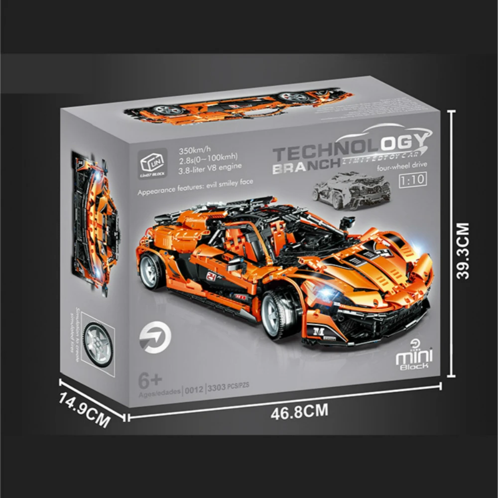

Expert Creator Ideas High-tech Series City Lin 0012 Speed champion Racing Car RSR Building Blocks Bricks Moc Model Modular Toy