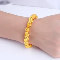 fengshui prosperity bracelet 12mm natural bead bracelet single gold pi xiu pi yao attract wealth health and good luck gift
