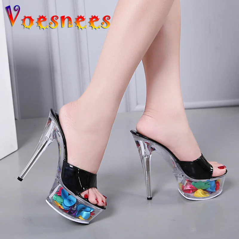 Модель Подиум женские тапочки взрывобезопасные сексуальные сандалии на высоком