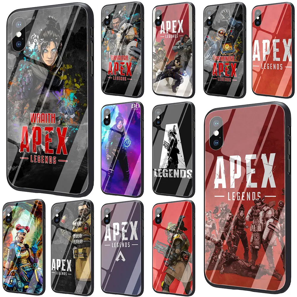 Защитный чехол Apex Legends из закаленного стекла для iPhone SE 2020 11 Pro 6 6S Plus 7 8 X XS XR