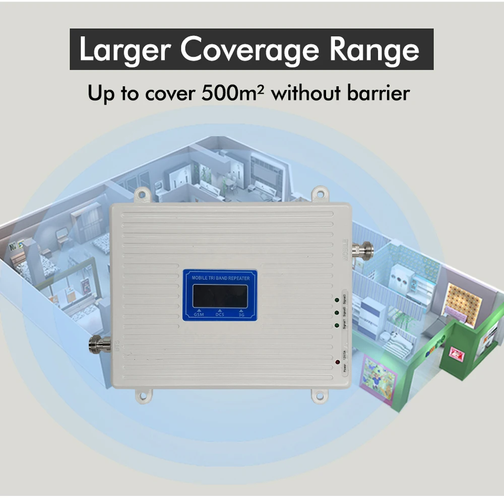 Усилитель сотовой связи трехдиапазонный 900 1800 2100 GSM репитер DCS WCDMA 2G 3G 4G