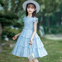 girl dresses childrens floral princess dresses medium length childrens clothing casual long skirts kids dresses for girls