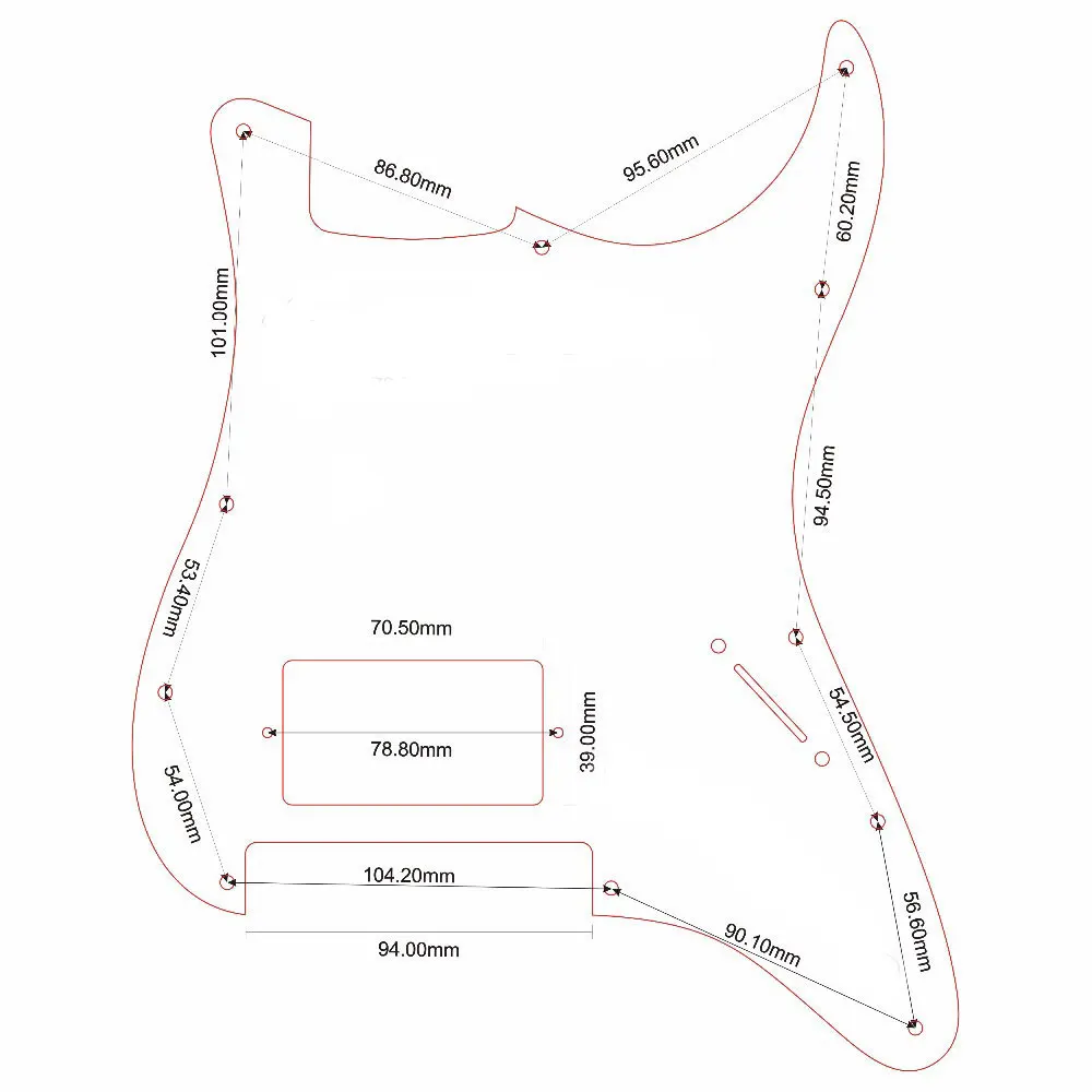 Накладка Pleroo на гитару для США 11 отверстий винтов с Floyd Rose Tremolo Bridge PAF Humbucker H Pickguard