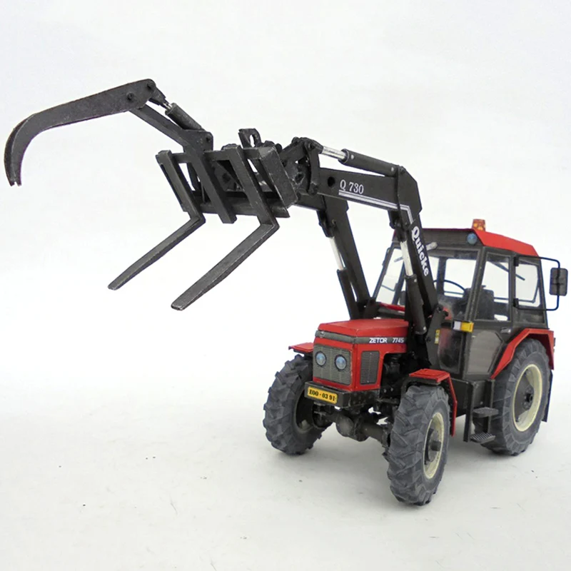Трактор Zetor 7745 1:32 4 инструмента на выбор Оригами искусство 3D бумажная модель