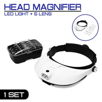 dental magnifier portable dentist head loupes binocular glass head led light jewelry magnifiers medical optical instrument