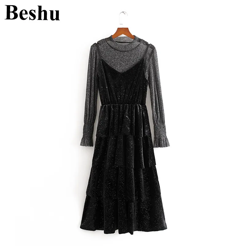 Za 2020 модное женское платье из двух частей с круглым вырезом яркая шелковая блузка