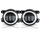 30 Вт 4 дюйма круглые светодиодные противотуманные светильник Белый Halo Кольцо Ангельские глазки  белая лампа DRL угол глаза для Jeep Wrangler JK TJ LJ Grand Cherokee