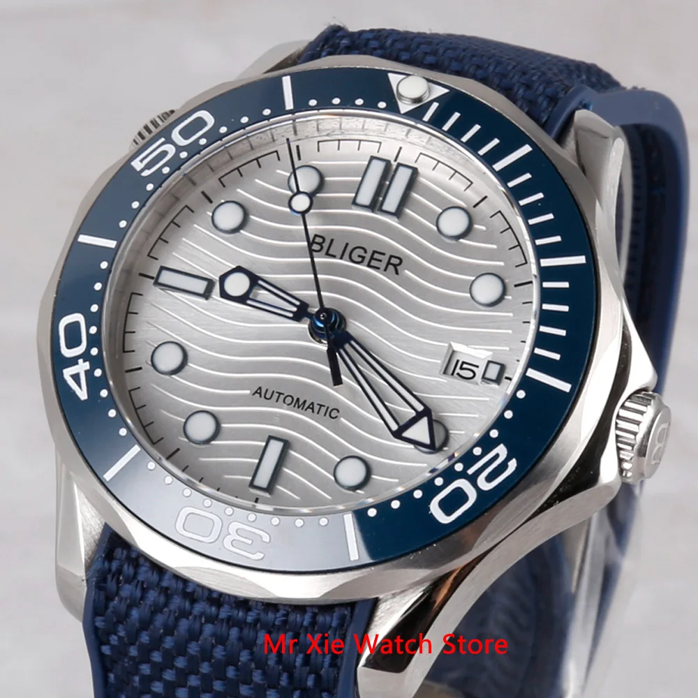 Bliger 41 мм автоматические механические часы мужской роскошный бренд часов