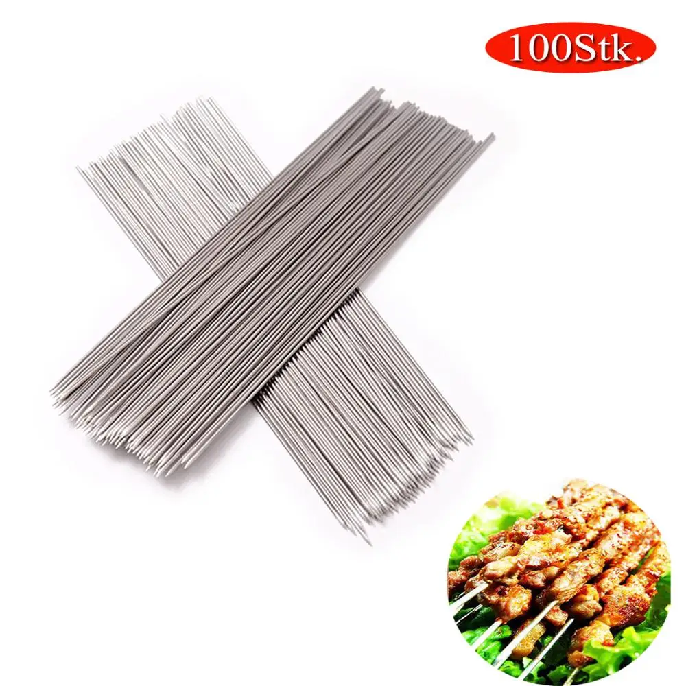100 шт. иглы для барбекю из нержавеющей стали гриля палочки шпажки