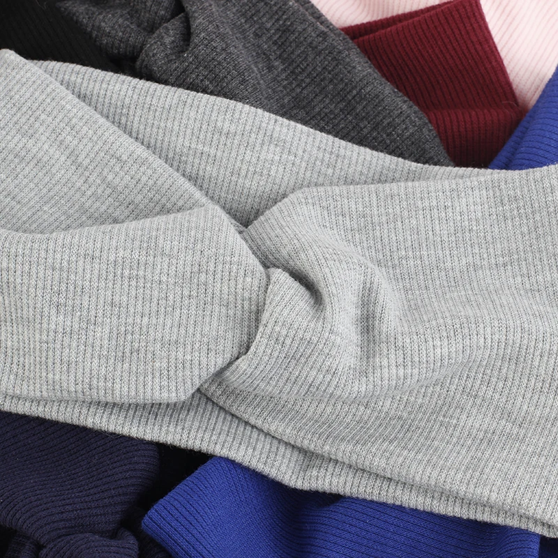 Повязка-тюрбан для волос женская однотонная широкая эластичная Спортивная