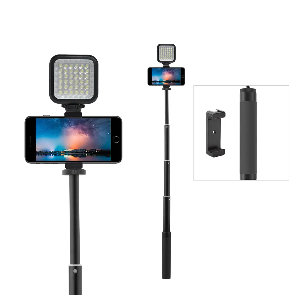 Удлинитель для DJI Osmo Mobile 3 селфи палка металлический держатель с зажимом